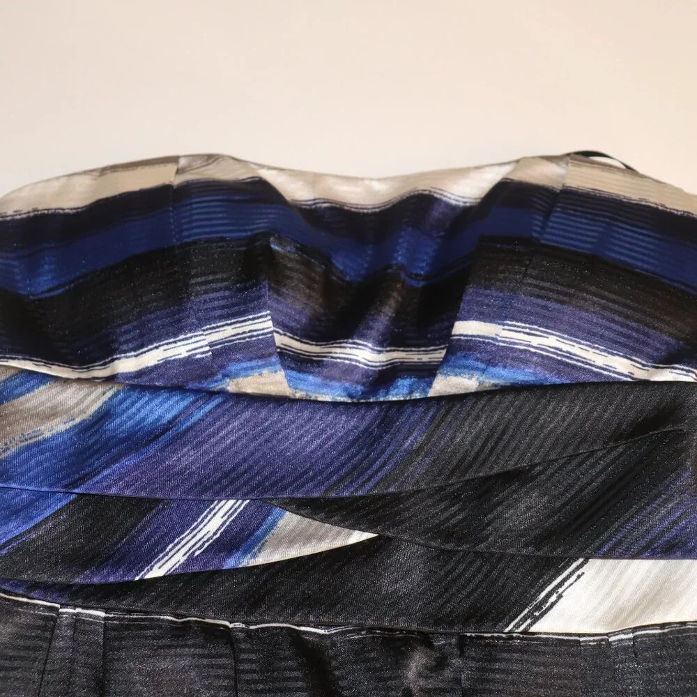 Max and Cleo Striped Satin Dress Size 2